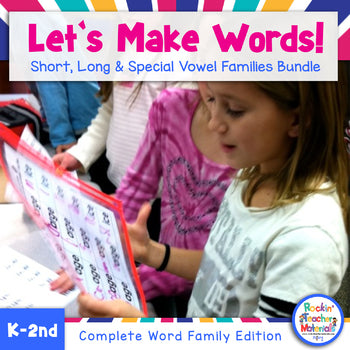 Value Pack! Let's Make Words! Word Family Literacy Station Activities