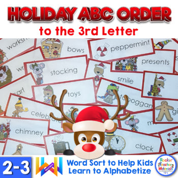 ABC Order to the 3rd Letter - R is for Reindeer