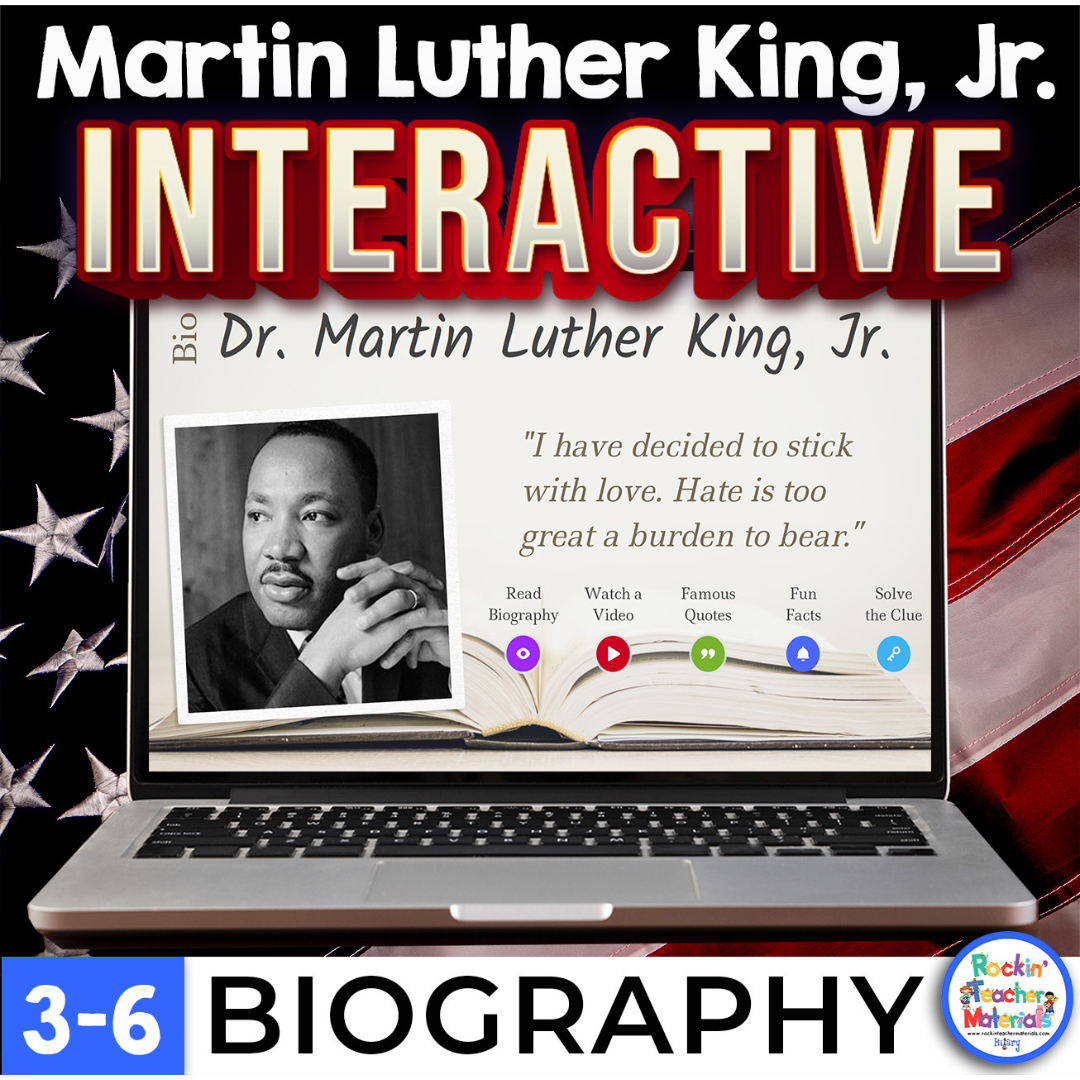 Martin Luther King, Jr. Biography Interactive Activity - Black History