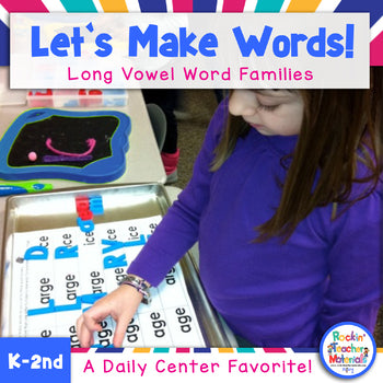 Long Vowel Activities Word Family Literacy Station