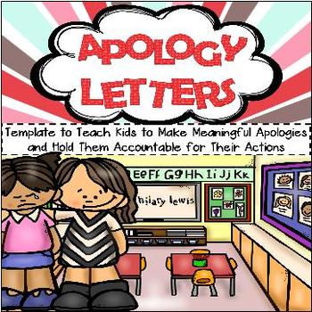 Apology Letters - Template that Teaches Kids to Make Meaningful Apologies