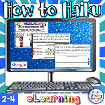 Digital & Paper How to Write a Haiku - Google Assignments for Distance Learning