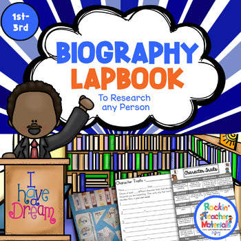 Biography Lapbook to Research Any Person - Good for Distance Learning at Home