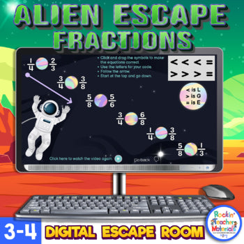Fractions Digital Escape Room Upper Elementary