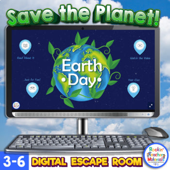 Earth Day Digital Escape Room Upper Elementary