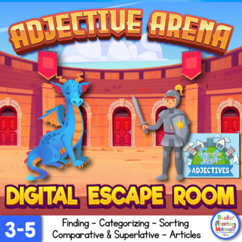 Adjectives Digital Escape Room {Upper Elementary} - Grammar - Adjective Arena