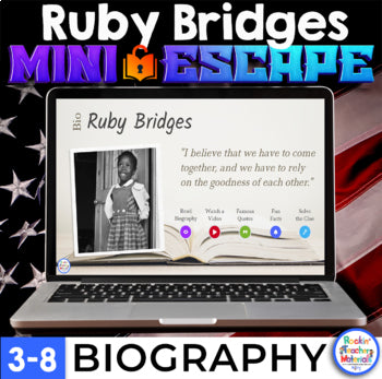 Ruby Bridges Biography Mini Digital Escape - Learning About Black History