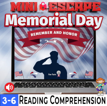 Memorial Day Mini Digital Escape: Reading Comprehension