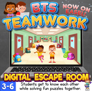 Back to School Team Building Logic Game Digital Escape Room for Upper Elementary