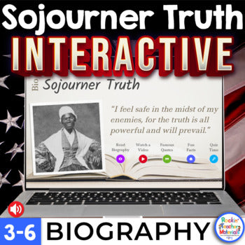 Sojourner Truth Biography Interactive Activity - Civil Rights - Black History